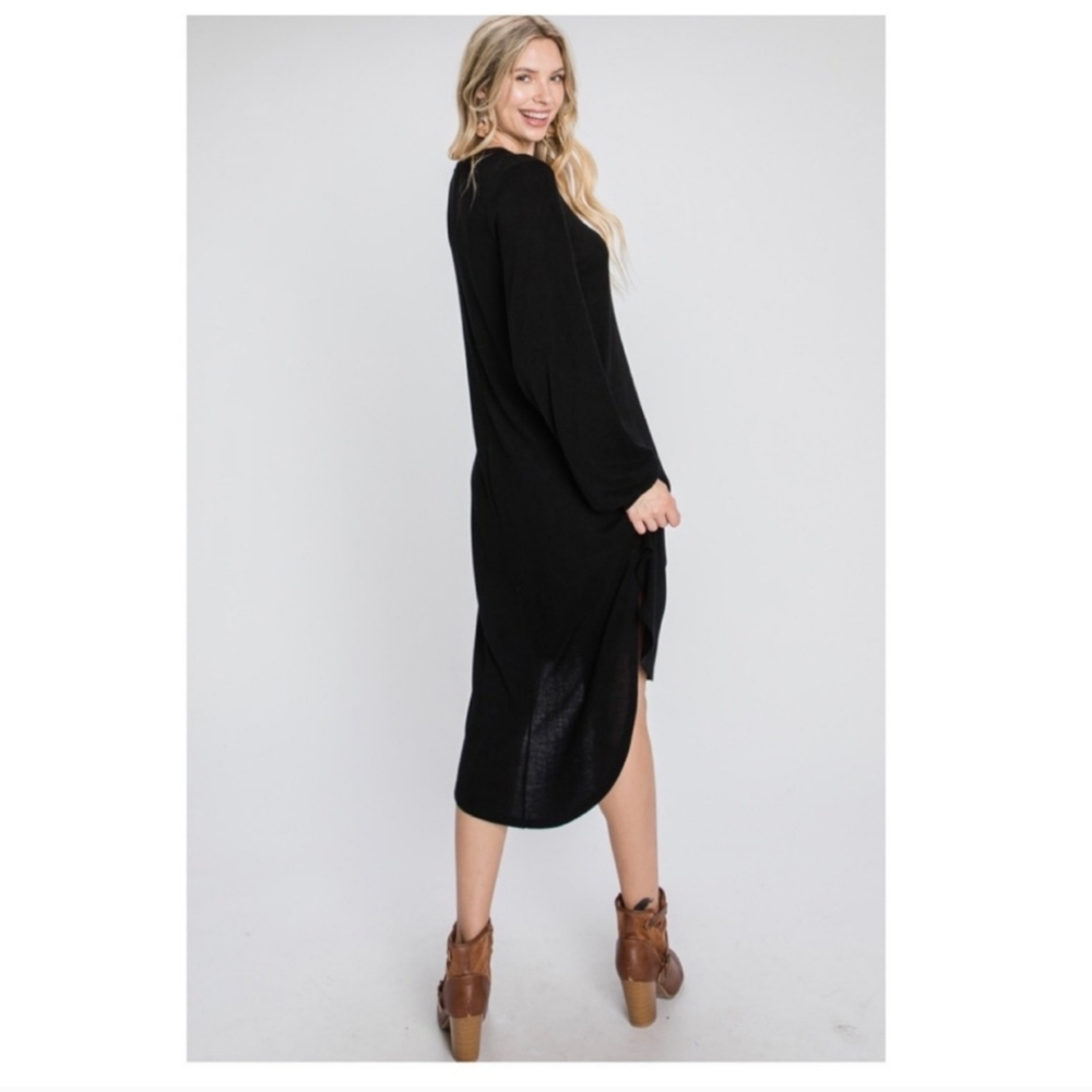 Boho Soft Midi Long Sleeve Dress✨️ - Picture 3 of 7